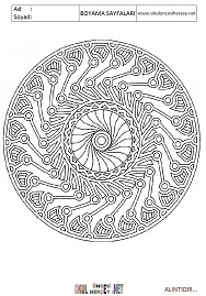 Mandala boyama sayfaları